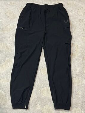ASRV Tetra Lite Joggers Men’s M High Rib Cargo Training Pants DSG 0656 Black